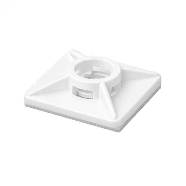 База монтажная самокл. для двух хомутов 19х19 бел. (уп.100шт) 25467SR