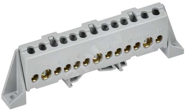 TEKFOR Шина L фаза в комбинированном DIN-изоляторе Стойка 8х12-13-Ср IEK TF-NN20-13-DP-K03