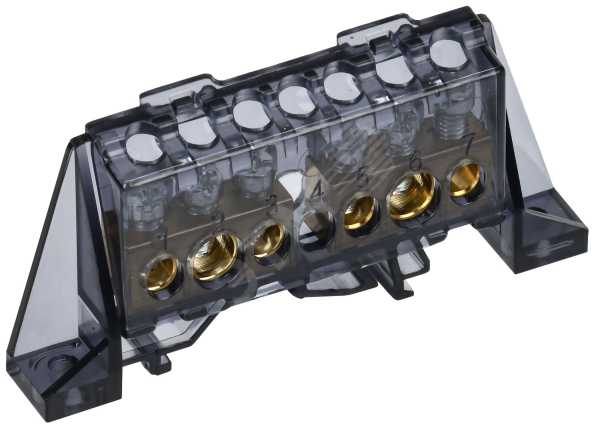 TEKFOR Шина N ноль в комбинированном DIN-изоляторе Стойка 8х12-(3+3)-Ч IEK TF-NN20-33-DP-K02