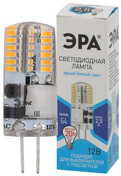 Лампа светодиодная LED-JC-2.5W-12V-SLC-840-G4 JC 2.5Вт капсульная 4000К нейтр. бел. G4 12В Б0049090