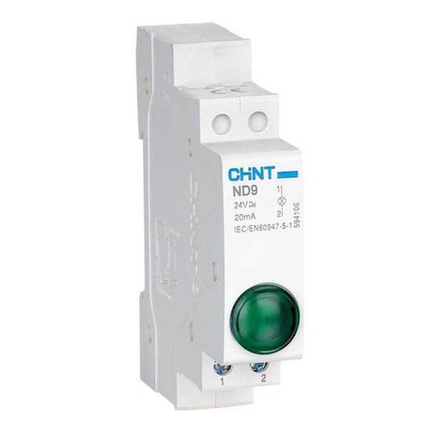 Индикатор ND9-1/g AC/DC 230В (LED) зел. CHINT 594108