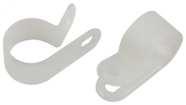 Скоба кабельная нейлоновая под винт 5 мм NO-225-262 белая 50 шт Б0066647