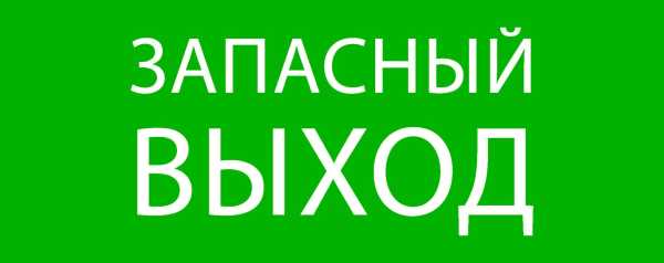 Пиктограмма "Запасный выход" 240х95мм (для SAFEWAY-10) pkal-02-02