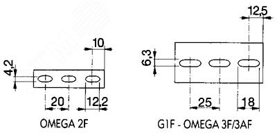 DIN-рейка перфорированная 35х7.5мм L2000 OMEGA 3F 02140