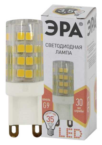 Лампочка светодиодная STD LED JCD-3,5W-CER-827-G9 G9 3,5Вт керамика капсула теплый белый свет Б0027861