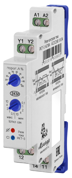 Реле контроля тока РКТ-3 DC16А ACDC24В УХЛ4 2000016930535