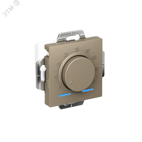 ATLASDESIGN ТЕРМОСТАТ электрон. теплого пола с датчиком, 10A, механизм, ШАМПАНЬ ATN000535