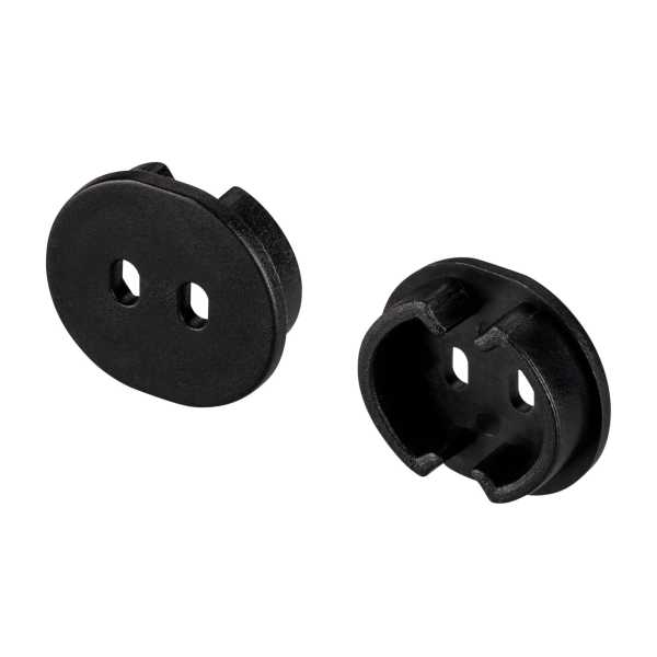 Заглушка ARH-ROUND-D20-DUAL BLACK с отверстием 039302