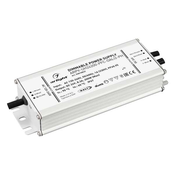 Блок питания ARPV-UH24200-PFC-DALI2-PH (24V, 8.3A, 200W) 028108(2)