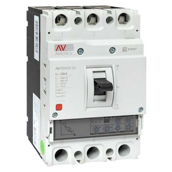 Автоматический выключатель AV POWER-2/3 250А 100kA ETU2.0 AVERES mccb-23-250H-2.0-av