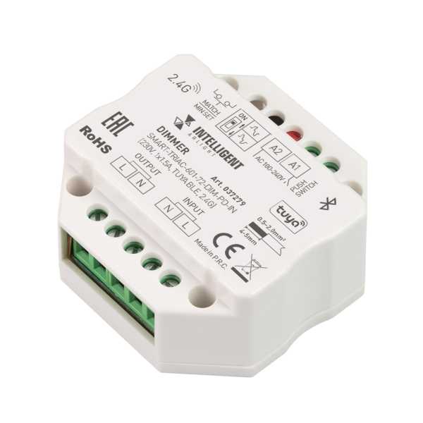 INTELLIGENT ARLIGHT Диммер SMART-TRIAC-601-72-DIM-PD-IN (230V, 1x1.5A, TUYA BLE, 2.4G) 037279