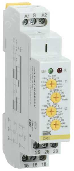 Реле времени ORT 2 конт. 2 уст. 230 В AC ORT-2T-AC230V