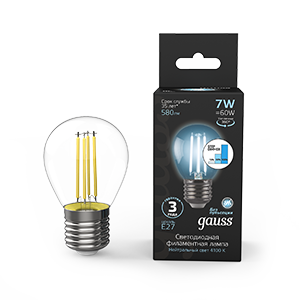 Лампа LED Filament Globe E27 7W 4100K step dimmable 1/10/50 105802207-S