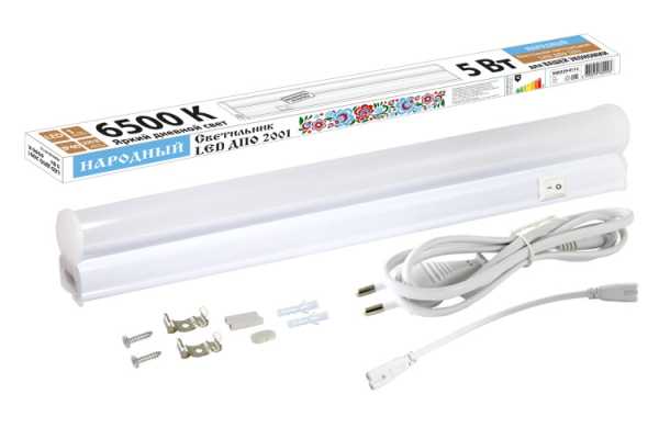 Светильник LED ДПО 2001 5 Вт, 6500К, IP40, Народный SQ0329-0112