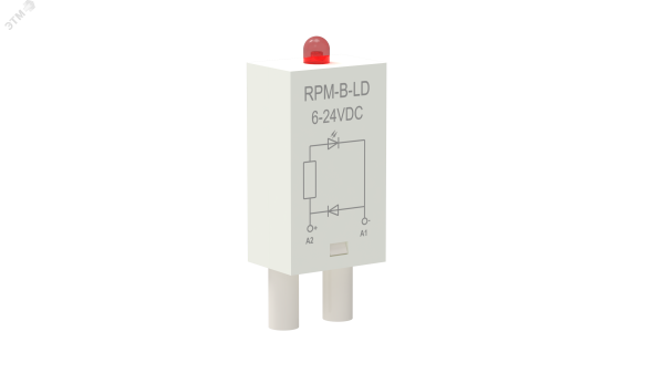 Модуль защиты для реле диод+светодиод 6-24В DC RPM-B-LD-DC6-24V