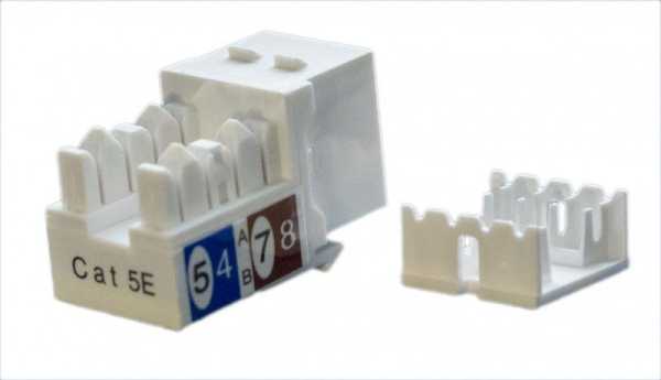 Вставка Keystone Jack RJ45 (8P8C) кат.5E KJ9-8P8C-C5e-90-WH бел. 432595