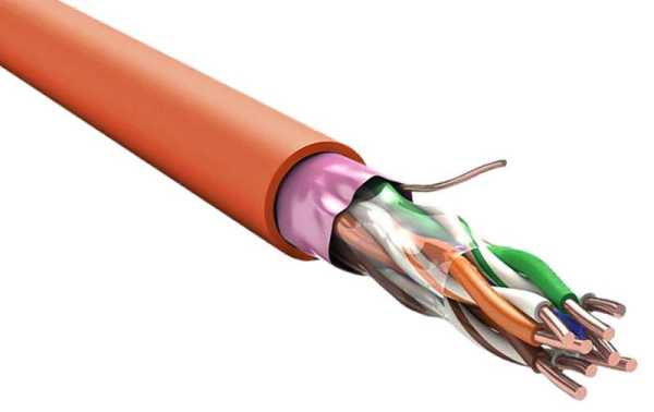 Кабель витая пара F/UTP кат.5E 2х2х0.52 нг(А)-FRLSLTx оранж. (уп.305м) ITK LC1-C5E02-397