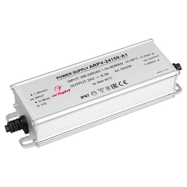 Блок питания ARPV-24150-A1 (24V, 6.25A, 150W) 034209