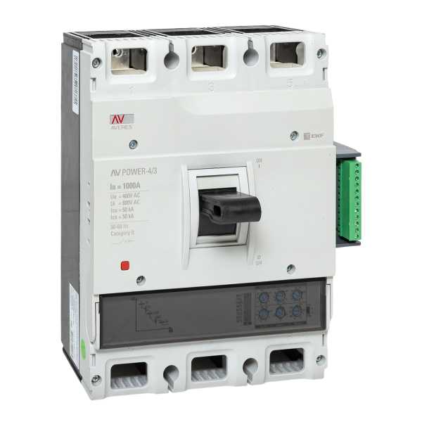 Автоматический выключатель AV POWER-4/3 1000А 50kA ETU2.2 mccb-43-1000-2.2-av