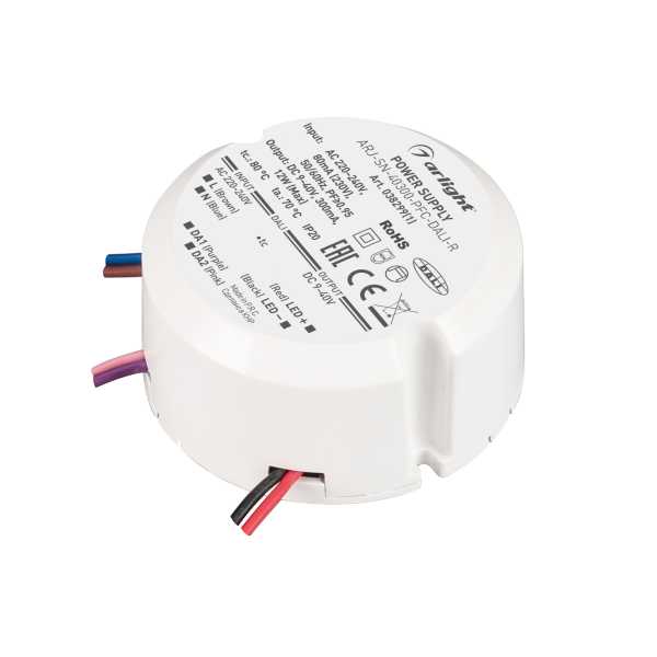 Блок питания ARJ-SN-40300-PFC-DALI-R (12W, 9-40V, 0.3A) 038299(1)