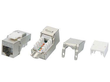 Вставка Keystone Jack RJ45 (8P8C) кат.5E экранир. KJ9-8P8C-C5e-90-SH-F-WH 432598