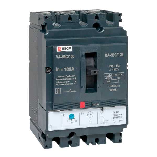Выключатель автоматический 3п 100/100А 36кА ВА-99C Compact NS PROxima mccb99C-100-100