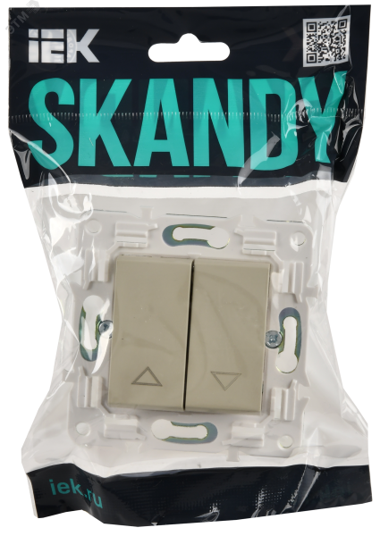 SKANDY Выключатель жалюзи 10А SK-V12B бежевый IEK SK-V15-0-10-K10