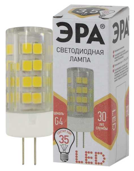 Лампочка светодиодная STD LED JC-3,5W-220V-CER-827-G G4 3,5Вт керамика капсула теплый белый свет Б0027855