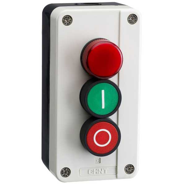 Кнопочный пост NP2-B363, 3 кнопками 1НО+1НЗ (R) 575580