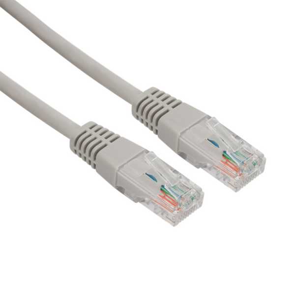 Шнур коммутационный, патч-корд U/UTP RJ45-RJ45, CAT 5e, ZH нг(А)-HF, серый, 3м 18-8006