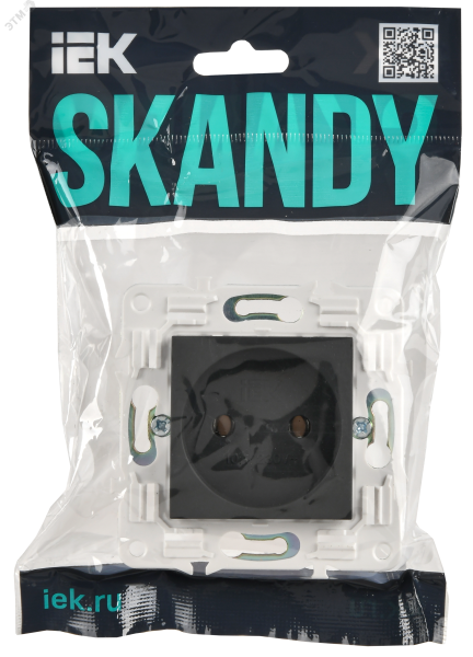 SKANDY Розетка без заземления без защитных шторок 10А SK-R02T титан IEK SK-R10-10-K48