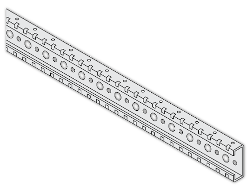 Профиль поперечный гальв. L=588мм(2шт) 1STQ007379A0000