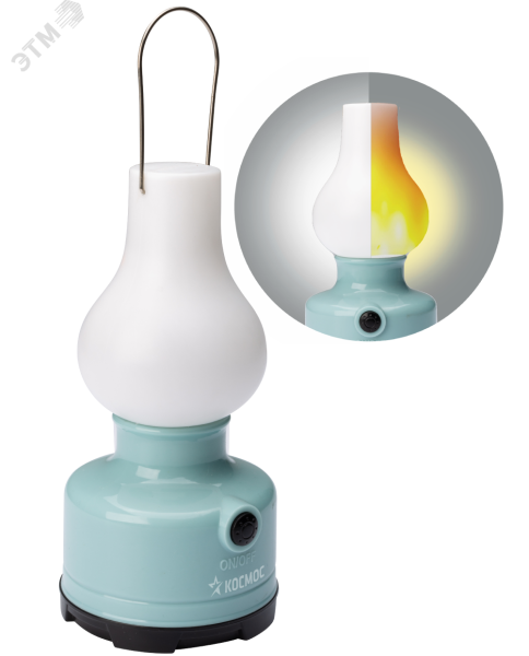 Фонарь кемпинговый 3Вт 3xAA с эффектом живого пламени корпус ABS-пластик матов. рассеив. KOC603B