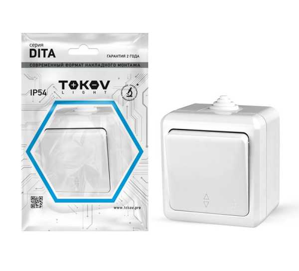 Переключатель 1-кл. ОП Dita IP54 10А 250В бел. TKL-DT-P1-C01-IP54