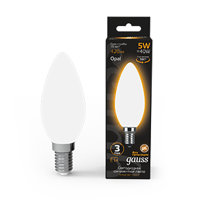 Лампа LED Filament Candle OPAL E14 5W 2700К 1/10/50 103201105