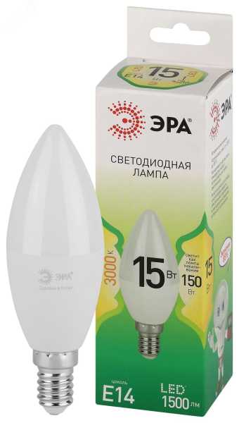 Лампа светодиодная LED 15 Вт 1500Лм 3000К свеча теплый E14 220-240В LED B35-15W-830-E14 Green Line Б0067130