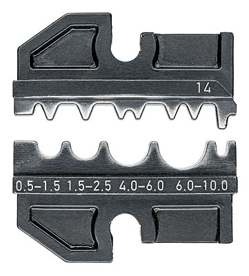 Плашка опрессовочная: неизолированные кабельные наконечники DIN 46 234/235/341/267, 0.5-10 мм2, 4 гн KN-974914