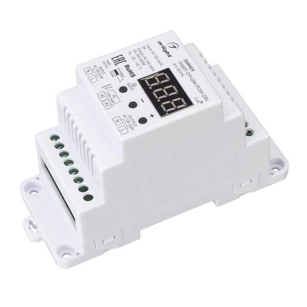 Диммер SMART-D19-DIM-PUSH-DIN (230V, 2A, TRIAC, 2.4G) 032994