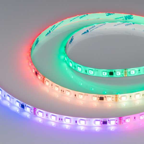 Лента герметичная DMX-SE-B60-10mm 24V RGB-PX6 (14 W/m, IP65, 5060, 5m) 039607