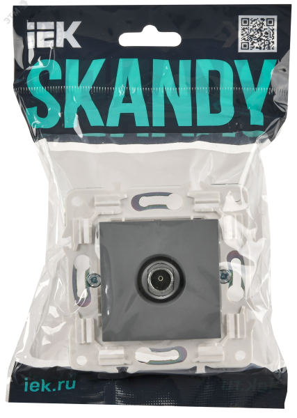 SKANDY Розетка TV оконечная SK-A12Gr серый IEK SK-A10-O-K03