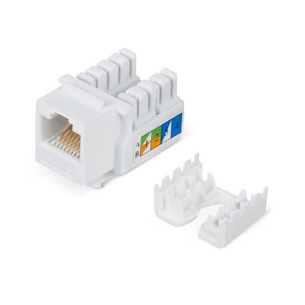 Вставка Keystone Jack RJ45 кат.5E неэкранир. WR-KJ-RJ45-C5E-90 90град. заделка тип 110 бел. 505212