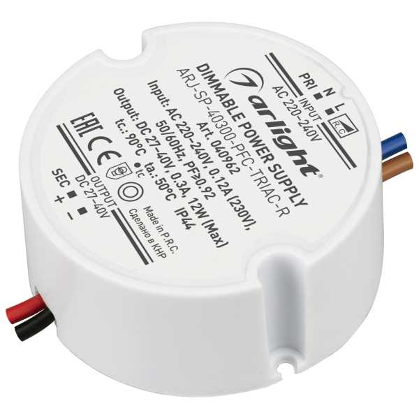 Блок питания ARJ-SP-40300-PFC-TRIAC-R (12W, 27-40V, 300mA) 040962