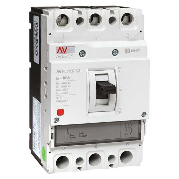 Выключатель автоматический 3п 100А 35кА AV POWER-1/3 TR AVERES mccb-13-100-TR-av