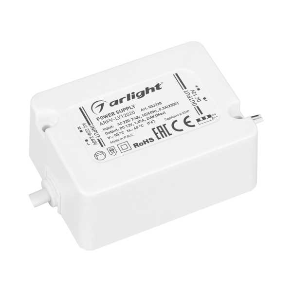 Блок питания ARPV-LV12020 (12V, 1.67A, 20W) 033328