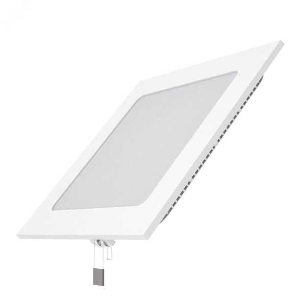 Светодиодный встраиваемый светильник ультратонкий квадратный IP20 12W 4100K 1/20 940111212