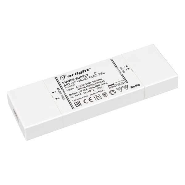 Блок питания ARV-SP-24060-FLAT-PFC (24V, 2.5A, 60W) 033261