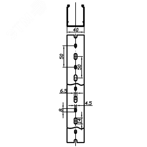 Кабель-канал перфорированный 40х40 L2000 RL6 G 01134RL