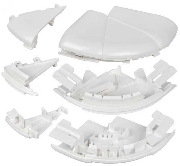 DLP Угол внешний изменяемый для кабель-канала 150х50мм (60-120град) белый 010635