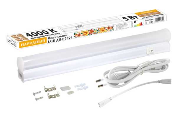 Светильник LED ДПО 2001 5 Вт, 4000К, IP40, Народный SQ0329-0068