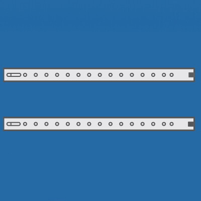 Направляющие, для горизонтальных разделителей, Г=195мм, 1 упак - 2шт. R5SOE195